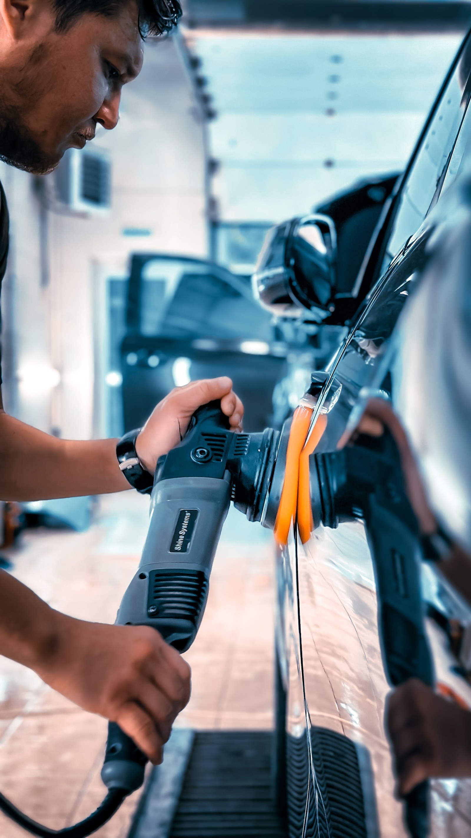 Auto detailing polish at Santa Clara Tinting